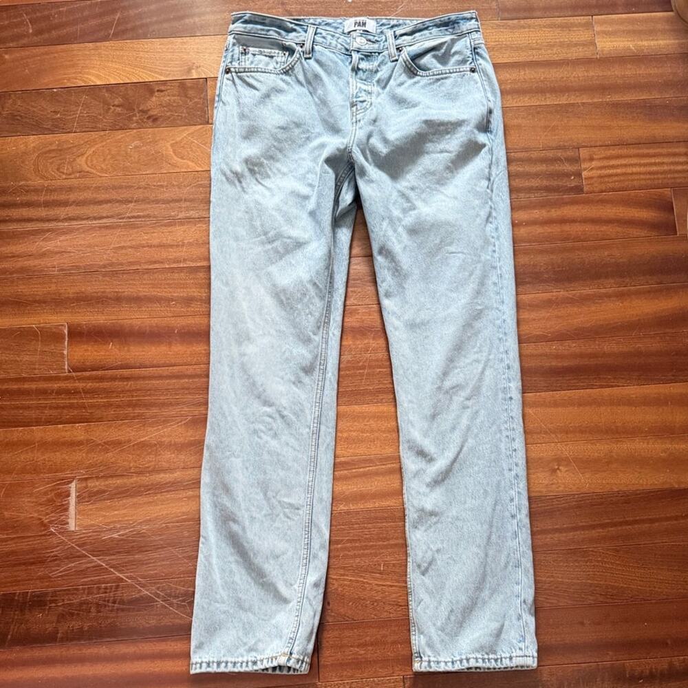 Re/Done x Pam Anderson The Anderson Straight Leg Denim Jean Size 28 Maliblue